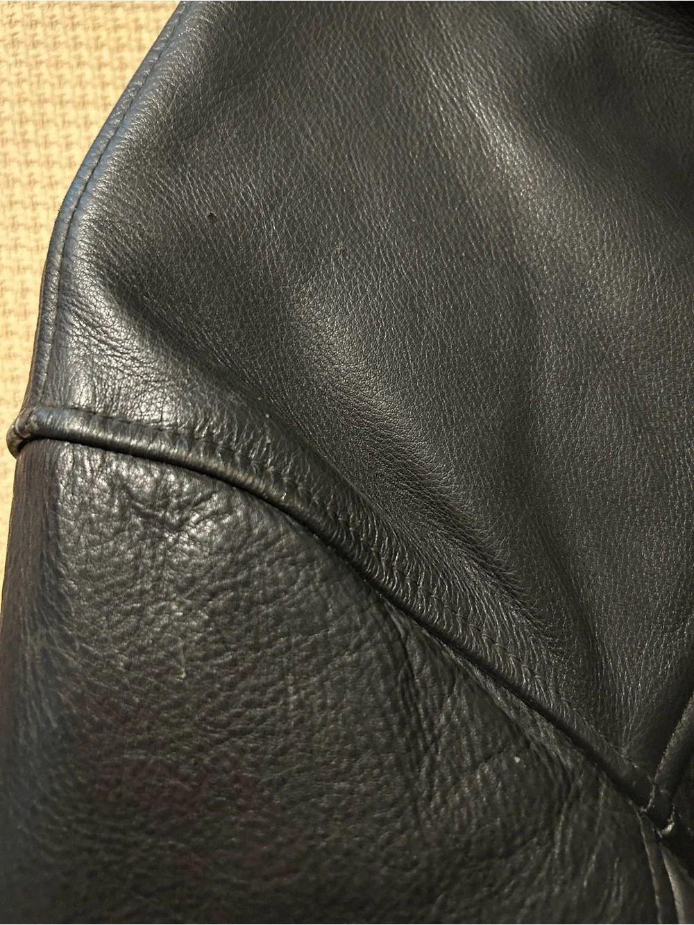 Vintage J.Crew Oarsman Leather Bomber Jacket Men’s XL Black 100% Leather 90s